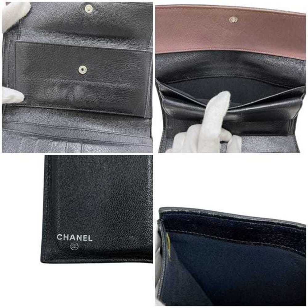 CHANEL Black Leather Logo Wallet - Picture 6 of 11